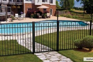 Aluminum fence installation