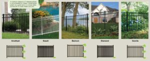 Aluminum fence types