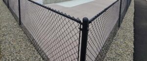 Chain link fence installation