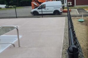 Chain link fence installation