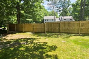 Privacy fence installation wood