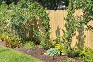 Privacy fence installation wood