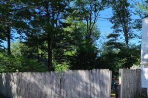 Privacy fence installation wood