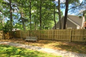 Privacy fence installation wood