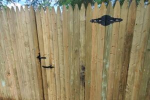 Privacy fence installation wood