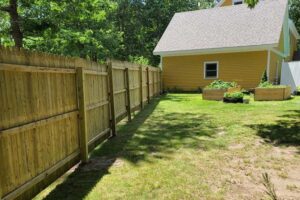 Privacy fence installation wood