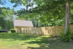 Privacy fence installation wood