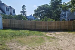 Privacy fence installation wood