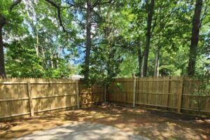 Privacy fence installation wood