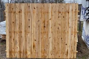 Privacy fence white cedar board