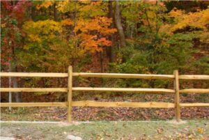 Split rail fence installation Maine