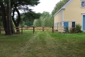 Split rail fence installation Maine