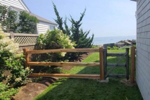 Split rail fence installation Maine