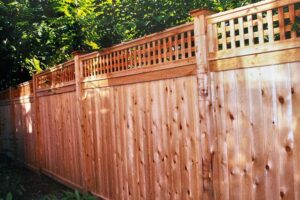 Square red cedar lattice panel