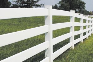 Vinyl coated split rail fence