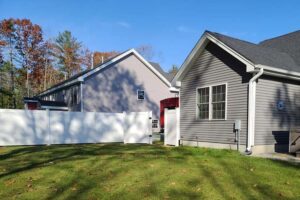 Vinyl privacy fence installation